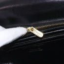 Salvatore Ferragamo Gancini Shoulder Bag Leather Black Gold Auth 202991A-11
