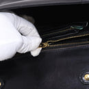 Salvatore Ferragamo Gancini Shoulder Bag Leather Black Gold Auth 202991A-25