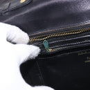 Salvatore Ferragamo Gancini Shoulder Bag Leather Black Gold Auth 202991A-28