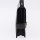 Salvatore Ferragamo Gancini Shoulder Bag Leather Black Gold Auth 202991A-4