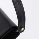 Salvatore Ferragamo Gancini Shoulder Bag Leather Black Gold Auth 202991A-8