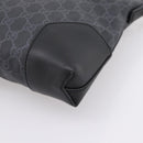 GUCCI GG Supreme Sherry Line Shoulder Bag PVC Black Silver 474139 Auth 202992-15