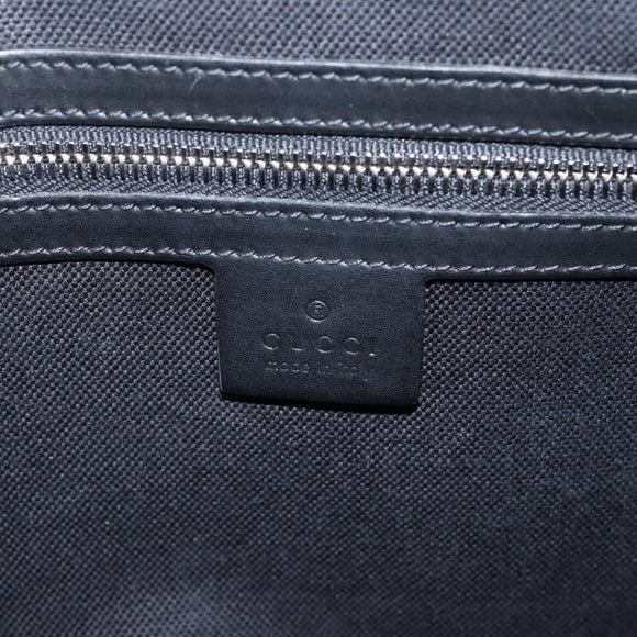 GUCCI GG Supreme Sherry Line Shoulder Bag PVC Black Silver 474139 Auth 202992