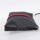 GUCCI GG Supreme Sherry Line Shoulder Bag PVC Black Silver 474139 Auth 202992-4