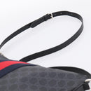 GUCCI GG Supreme Sherry Line Shoulder Bag PVC Black Silver 474139 Auth 202992-8
