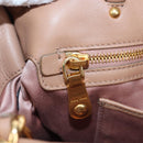 Miu Miu Tote Bag Leather Sequins 2way Beige Gold Auth 202996M-24