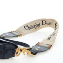 Christian Dior Saddle Shoulder Bag Leather 2way Navy Gold Auth 203000V-13