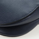 Christian Dior Saddle Shoulder Bag Leather 2way Navy Gold Auth 203000V-21