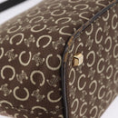 CELINE C Macadam Canvas Shoulder Bag Brown Gold Auth 203001-11