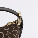 CELINE C Macadam Canvas Shoulder Bag Brown Gold Auth 203001-15