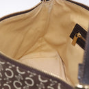 CELINE C Macadam Canvas Shoulder Bag Brown Gold Auth 203001-20