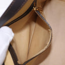 CELINE C Macadam Canvas Shoulder Bag Brown Gold Auth 203001-22