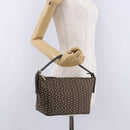 CELINE C Macadam Canvas Shoulder Bag Brown Gold Auth 203001-24