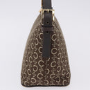 CELINE C Macadam Canvas Shoulder Bag Brown Gold Auth 203001-4