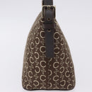 CELINE C Macadam Canvas Shoulder Bag Brown Gold Auth 203001-5