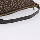 CELINE C Macadam Canvas Shoulder Bag Brown Gold Auth 203001-8