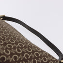 CELINE C Macadam Canvas Shoulder Bag Brown Gold Auth 203001-9