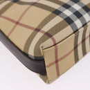 BURBERRY Nova Check Shoulder Bag PVC Beige Auth 203002-10
