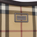 BURBERRY Nova Check Shoulder Bag PVC Beige Auth 203002-14