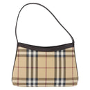 BURBERRY Nova Check Shoulder Bag PVC Beige Auth 203002-3
