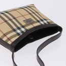 BURBERRY Nova Check Shoulder Bag PVC Beige Auth 203002-6