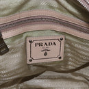 PRADA Gathered Hand Bag Leather 2way Ivory Silver Auth 203005V-21