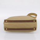 PRADA Hand Bag Nylon Leather 2way Beige Gold Auth 203008-12