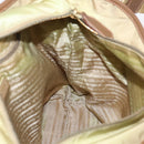 PRADA Hand Bag Nylon Leather 2way Beige Gold Auth 203008-20