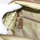 PRADA Hand Bag Nylon Leather 2way Beige Gold Auth 203008-22