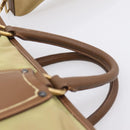 PRADA Hand Bag Nylon Leather 2way Beige Gold Auth 203008-9
