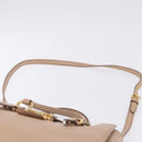 Miu Miu Hand Bag Leather 2way Beige Gold Auth 203009-10