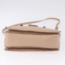 Miu Miu Hand Bag Leather 2way Beige Gold Auth 203009-11