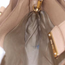 Miu Miu Hand Bag Leather 2way Beige Gold Auth 203009-22