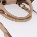 Miu Miu Hand Bag Leather 2way Beige Gold Auth 203009-7
