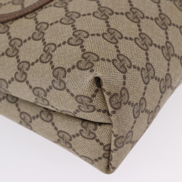 GUCCI GG Supreme Web Sherry Line Tote Bag PVC Beige Gold 89 02 003 Auth 203010