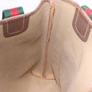GUCCI GG Supreme Web Sherry Line Tote Bag PVC Beige Gold 89 02 003 Auth 203010-19