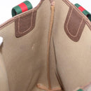 GUCCI GG Supreme Web Sherry Line Tote Bag PVC Beige Gold 89 02 003 Auth 203010-20