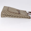 GUCCI GG Supreme Web Sherry Line Tote Bag PVC Beige Gold 89 02 003 Auth 203010-3