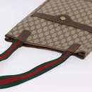 GUCCI GG Supreme Web Sherry Line Tote Bag PVC Beige Gold 89 02 003 Auth 203010-6