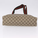GUCCI GG Supreme Web Sherry Line Tote Bag PVC Beige Gold 89 02 003 Auth 203010-5