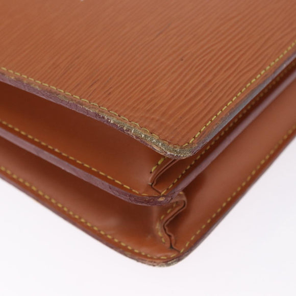 LOUIS VUITTON Epi Serviette Conseiller Case Zipangu Gold M54428 LV Auth 203011