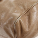 Miu Miu Hand Bag Vitellolux 2way Beige Gold Auth 203013V-17