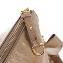 Miu Miu Hand Bag Vitellolux 2way Beige Gold Auth 203013V-19