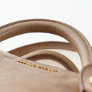 Miu Miu Hand Bag Vitellolux 2way Beige Gold Auth 203013V-8