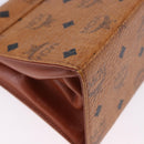 MCM Vicetos Logogram Hand Bag PVC Leather 2way Brown Gold Auth 203014A-14
