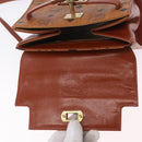 MCM Vicetos Logogram Hand Bag PVC Leather 2way Brown Gold Auth 203014A-20