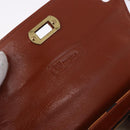 MCM Vicetos Logogram Hand Bag PVC Leather 2way Brown Gold Auth 203014A-21