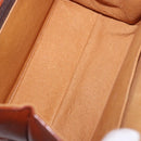 MCM Vicetos Logogram Hand Bag PVC Leather 2way Brown Gold Auth 203014A-22