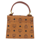 MCM Vicetos Logogram Hand Bag PVC Leather 2way Brown Gold Auth 203014A-3