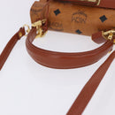 MCM Vicetos Logogram Hand Bag PVC Leather 2way Brown Gold Auth 203014A-7